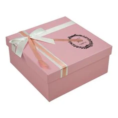 मीठा उपहार बॉक्स रिबन ढक्कन के साथ सजावटी